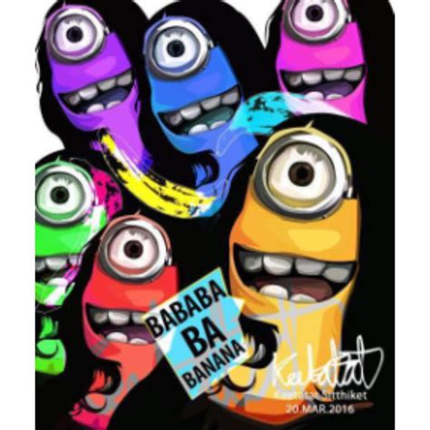 Pop Art Wall Decoration Drawing (Minions - Colourful Banana) 掛畫 | UP-NEXT