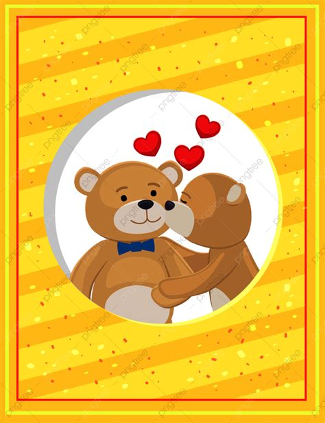 Teddy Bear Heart Vector Hd Images, Teddy Bears Couple Heart Kiss ...