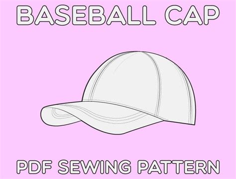 Baseball Cap PDF Sewing Pattern One Size - Etsy