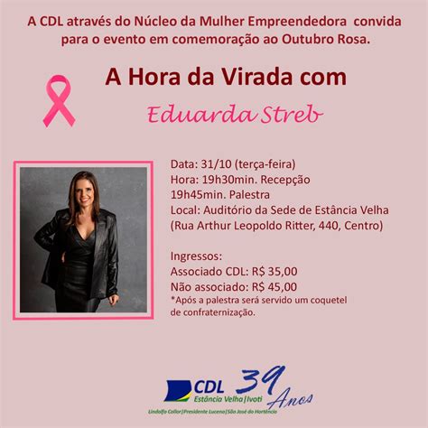 Evento Especial Em Homenagem Ao Outubro Rosa Cdl