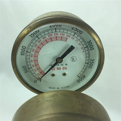 Vintage Brass Gas Pressure Regulator Airco Gauge Etsy