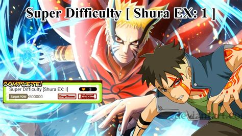 NXB NV Super Difficulty Shura EX 1 Naruto X Boruto Ninja Voltage