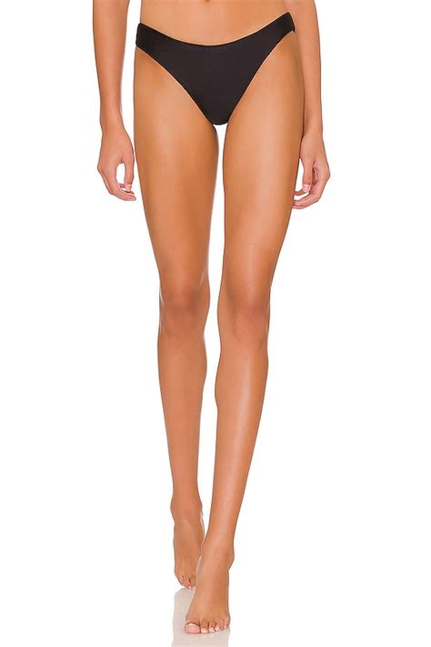 PQ Basic Ruched Teeny Bikini Bottom In Black Pier REVOLVE