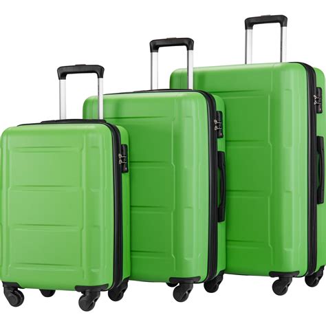 Expandable Luggage Spinner Suitcase Set, 3 Pcs ABS Expanable Luggage ...