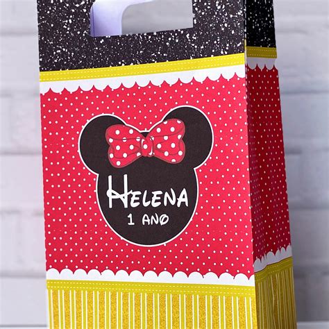 Sacolinhas Personalizada Minnie Vermelha Elo