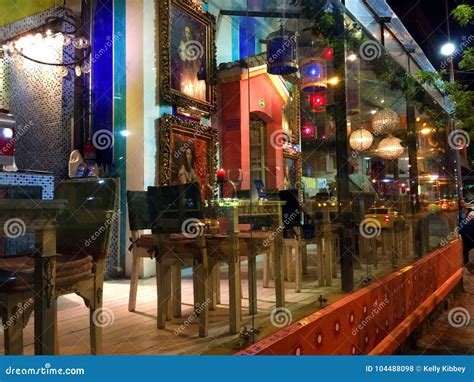 QUITO ECUADOR NIGHTLIFE editorial stock photo. Image of cafe - 104488098