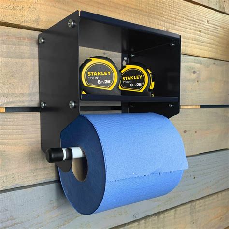 MegaMaxx Blue Roll Industrial Paper Towel Holder Dispenser Double Shelf ...