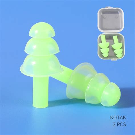 Jual Earplugs Tidur Peredam Suara Nyaman Silicone Earplugs Noise