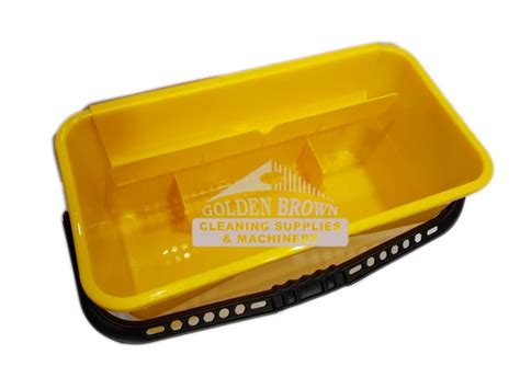 22 Lt Ct Glass Window Bucket Yellow T Bar Sieves And Castors Wb22yw