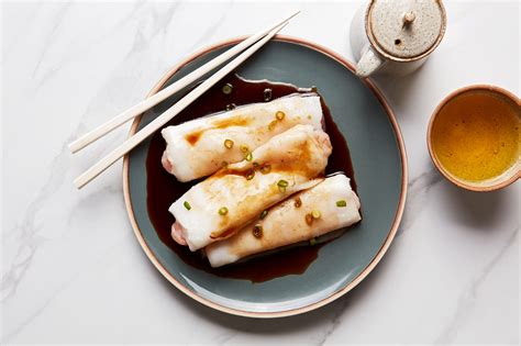 Shrimp Cheung Fun Rice Rolls Recipe Epicurious