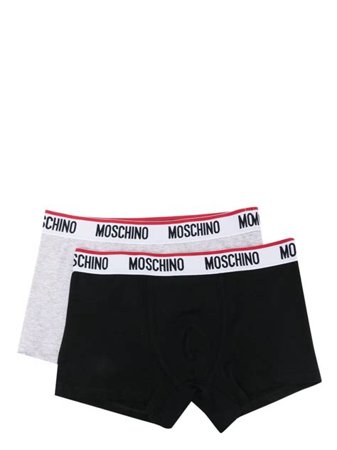 Moschino Logo Print Boxers Set Farfetch