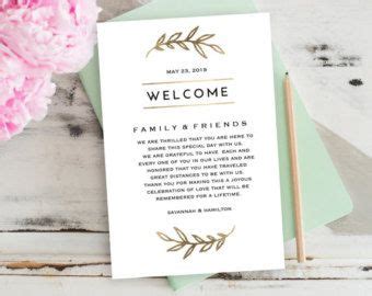 Wedding Welcome Bag Note Gold Wedding Calligraphy Welcome Bag Letter