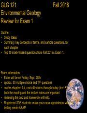 Glg Exam Studyguide Pdf Glg Environmental Geology Focus On