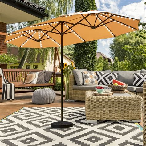 Sophia & William 13ft Outdoor Patio Umbrella Extra Large Double-headed Umbrella with Colorful ...