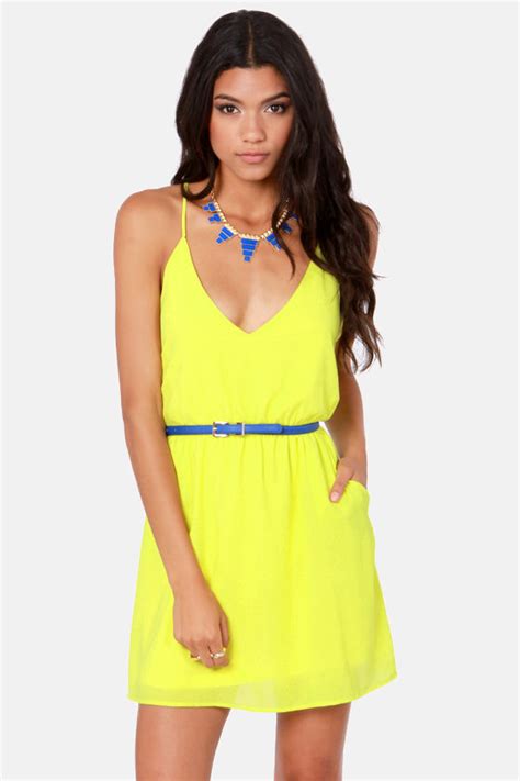 Cute Yellow Dress Tank Dress 43 00 Lulus