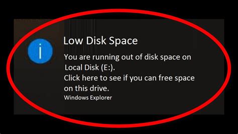 How To Fix Low Disk Space You Are Running Out Of Disk Error