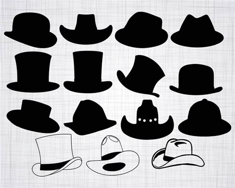 Hat SVG Bundle Hat SVG Hat Clipart Hat Cut Files For | Etsy