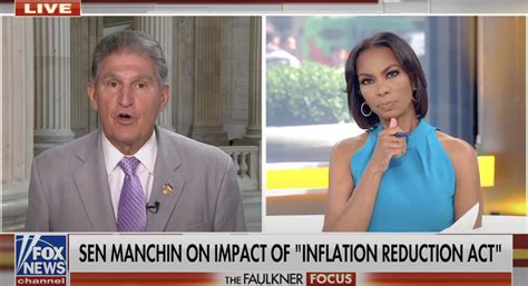 Manchin Smacks Down Harris Faulkner Scared Well Do Something Good For