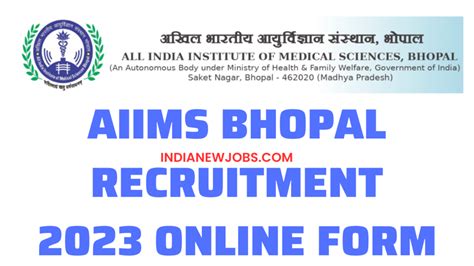 Aiims Bhopal Recruitment 2023 Group C Vacancy Online Form