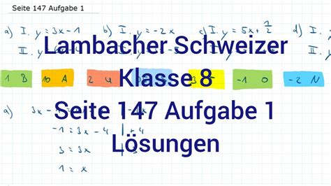 LGS mit Gleichsetzungsverfahren lösen Lambacher Schweizer Mathe 8 NRW