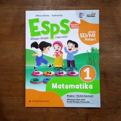 Jual ESPS MATEMATIKA KELAS 1 SD MI ERLANGGA KURIKULUM MERDEKA