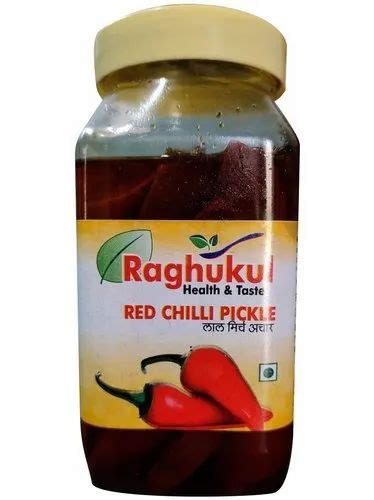 Raghukul Spicy 500g Red Chilli Pickle Packaging Type Plastic Jar At Rs 100jar In Jaunpur