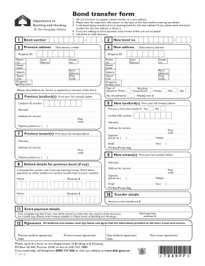 Bond Transfer Form Fill Online Printable Fillable Blank Pdffiller Hot