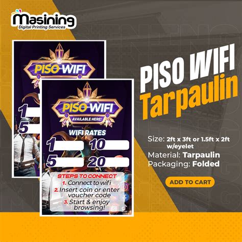 Piso Wifi Tarpaulin 3ft X 2ft Shopee Philippines