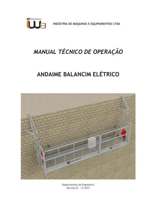 PDF MANUAL TÉCNICO DE OPERAÇÃO ANDAIME BALANCIM ELÉTRICO 2020 6