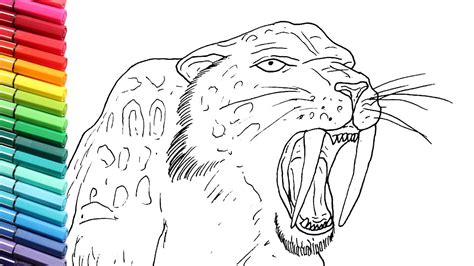 26+ Saber Tooth Tiger Sabertooth Coloring Page | harrumg