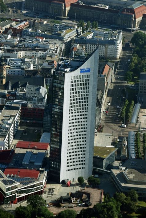 Leipzig Aus Der Vogelperspektive Hochhaus Geb Ude City Hochhaus In