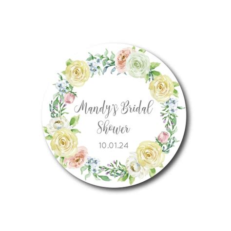 Bridal Shower Favor Stickers Bridal Shower Stickers Wedding Etsy