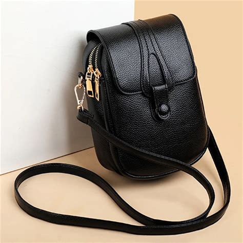 Bolso De Tel Fono M Vil De Doble Capa Para Mujer Mini Bolso Vertical De