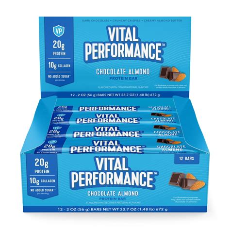 Vital Proteins Vital Performance Protein Bars Chocolate Almond -- 12 ...