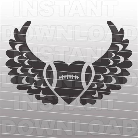 Football With Wings Svg Etsy