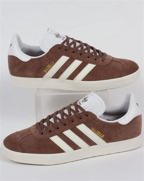 Adidas Gazelle Trainers Trace Brown Off White Originals Shoes Mens Sneakers