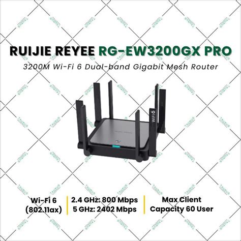 Ruijie Reyee Rg Ew3200gx Pro 3200m Wi Fi 6 Dual Band Gigabit Mesh Router