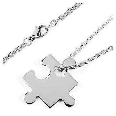 Women S West Coast Jewelry Stainless Steel Jigsaw Puzzle Piece Pendant