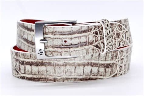 38 Newspaper Colombian Crocodile Belt Patrick Gibbons Handmade