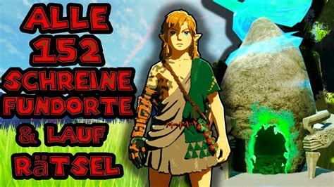 ALLE 152 SCHREINE FundORTE LaufRÄTSEL in Zelda Tears of the