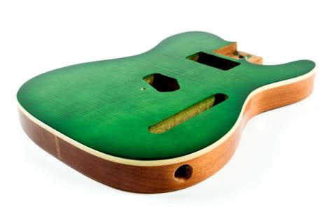 CUERPO TELECASTER DE CAOBA CON TAPA DE ARCE FLAMEADO VERDE