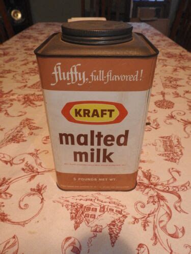 VINTAGE 5 LBS KRAFT MALTED MILK CONTAINER EBay