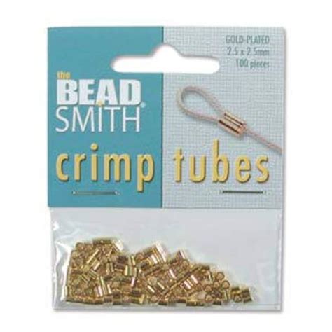 2 50x2 50mm Gold Plated Beadsmith Crimp Tubes 100pcs Etsy