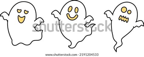 Illustration Material Three Ghosts Stock Vector Royalty Free