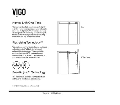 Vigo Vg6041mbcl6074 Elan 74h 60w Sliding Frameless Shower Door Black Trim Clear Ebay