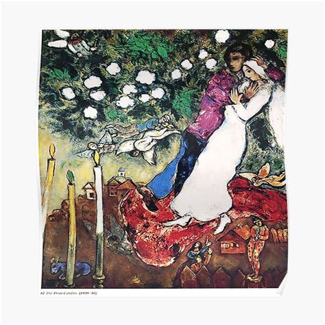 Marc Chagall The Three Candles 1940 Poster For Sale By Yacinshoping