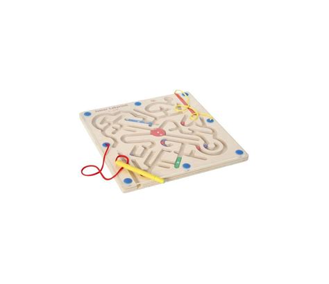 Jeu de labyrinthe en bois avec manettes bille en équilibre ou aimantés