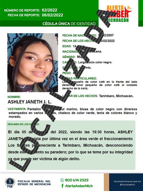 Desactiva FGE Alerta Amber Tras Localizar A Adolescente Reportada Como