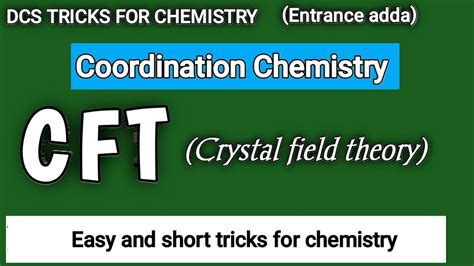 Crystal Field Theory I Coordination Chemistry Tricks I Cft Ii Iitjam