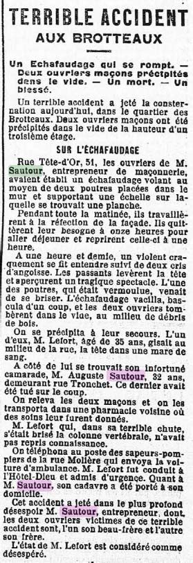 LEFAURE François 18621904 Annuaire des migrants maçons de la Creuse